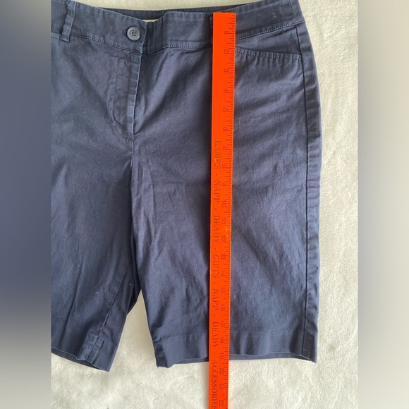 Talbots‎ Womens Navy Blue Shorts 8 Bermuda Perfect Everyday Preppy Causal Beach - Picture 5 of 11
